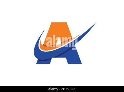 Initial A letter logo design, Creative Minimalist Letters Vector Icon Logo Illustration. Stock Vector