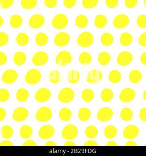 This is a illustration of Hand-painted Aligned polka dot pattern variation Stock Vector