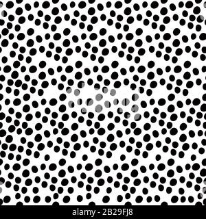 This is a illustration of Hand-painted Aligned polka dot pattern variation Stock Vector