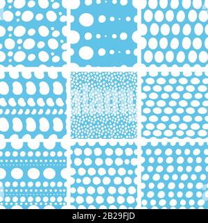 This is a illustration of Hand-painted Aligned polka dot pattern variation Stock Vector