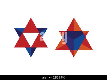 Abstract star logo icon design template elements Stock Vector