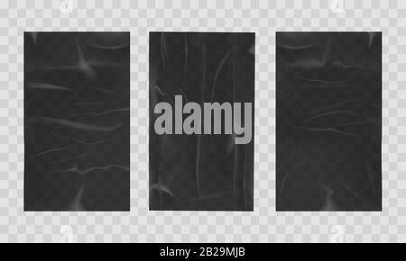 Wet crumpled black sheets Stock Vector