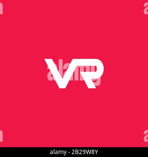 abstract vr logo, modern and clean vr initials logo Stock Vector