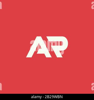 ar logo design, initial ar logo, abstract minimal ar logo Stock Vector