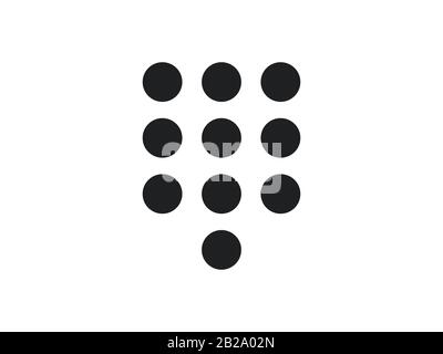 Interface keypad, numbers icon. Vector illustration, flat design. Stock Vector