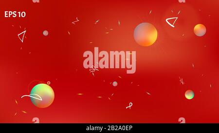 Crisp space fantasy. Background texture, unused. Elementary colorific illustration idea. Red colored. A lot of stars art background picture. Colorful Stock Vector