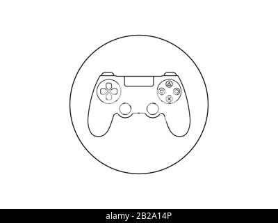 Controller, joystick icon. Vector illustration, flat design. Stock Vector