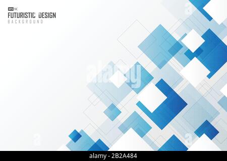 Abstract gradient blur square tech design technology pattern background. Use for ad, poster, artwork, template design, print. illustration vector Stock Vector