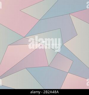 Abstract gradient pastel color of polygon style geometric decoration background. Use for ad, poster, artwork, template design, print, report. Stock Vector