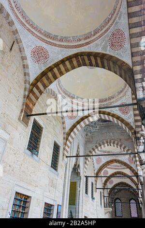 Vaulted roof outside the Blue Mosque, Istanbul, Turkey Stock Photo