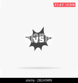 Versus flat vector icon. Glyph style sign. Simple hand drawn illustrations symbol for concept infographics, designs projects, UI and UX, website or mo Stock Vector