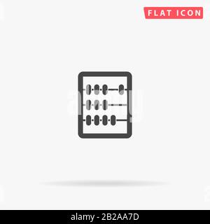 Abacus flat vector icon. Glyph style sign. Simple hand drawn illustrations symbol for concept infographics, designs projects, UI and UX, website or mo Stock Vector