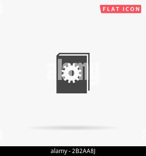 Technical Book flat vector icon. Glyph style sign. Simple hand drawn illustrations symbol for concept infographics, designs projects, UI and UX, websi Stock Vector