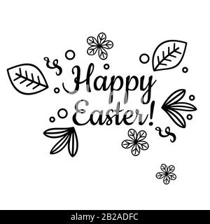 Easter greeting card template. Stock Vector