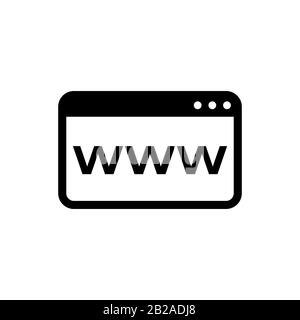 Network www icon. Internet http address symbol. Stock Vector