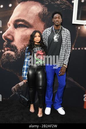 L-R) Holli J and Larry Sanders at the Warner Bros Pictures' THE WAY BACK  Los Angeles Premiere held at the Regal LA Live in Los Angeles, CA on  Sunday, ?March 1, 2020. (