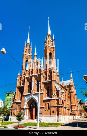 Sacred Heart Catholic Church in Samara. Russia Stock Photo