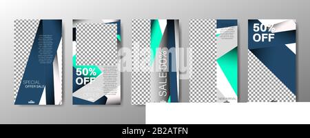 abstract vector of geometric background. The company's business advertising template for social media Stock Vector