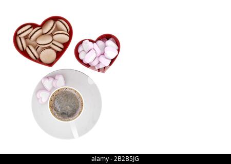 3d render of coffee and deserts concept Stock Photo