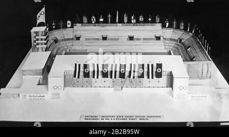 The Olympic artificial ice stadium in Garmisch Partenkirchen, designed by the architect Hanns Oster. Stock Photo