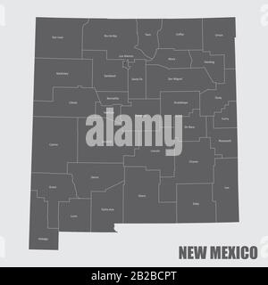 New Mexico counties map Stock Vector