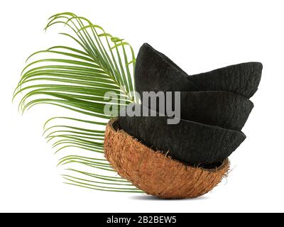 charcoal isolated on white background Stock Photo