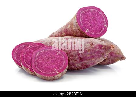 Single object of Sweet potato isolated on white background Stock Photo