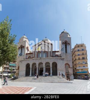 Thessaloniki, Greece - September 10, 2018: Exterior view of the church of Naos Panagia Stock Photo