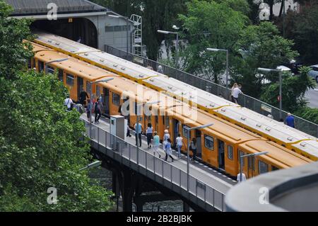 Berlin-Kreuzberg. Hallesches Tor U Bahn. Underground Railway Station ...