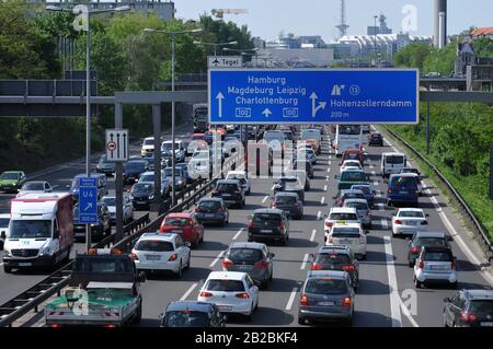 Stau, Stadtautobahn, Wilmersdorf, Berlin, Deutschland Stock Photo