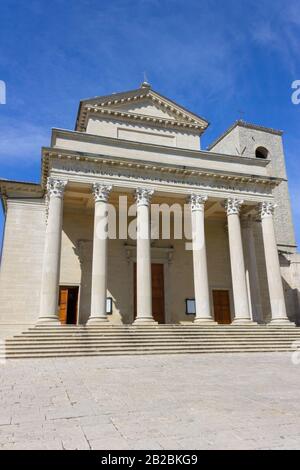 Italy, Emilia Romagna, San Marino, the San Marino Basilica Stock Photo