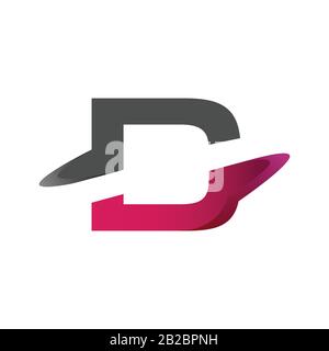 Initial letter D logo design template. Business corporate letter D logo design image Stock Vector