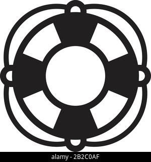 life preserver icon template black color editable. Bow and arrow icon symbol Flat vector illustration for graphic and web design. Stock Vector