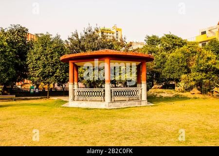 A picture of sitting area in garden Stock Photo