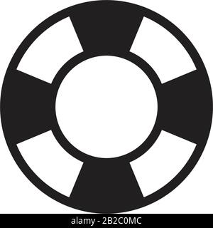 life preserver icon template black color editable. Bow and arrow icon symbol Flat vector illustration for graphic and web design. Stock Vector