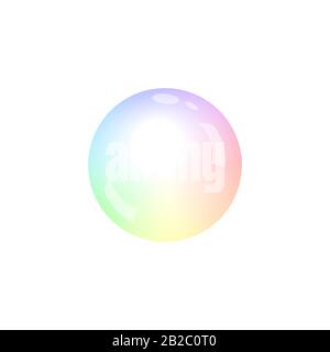 Vector illustration realistic soap bubble. Gradient bubble Stock Vector