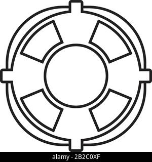 life preserver icon template black color editable. Bow and arrow icon symbol Flat vector illustration for graphic and web design. Stock Vector