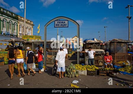 People, Fair of Açaí, Belém, Pará, Brazil Stock Photo