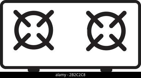 Stove icon template black color editable. Stove icon symbol Flat vector illustration for graphic and web design. Stock Vector