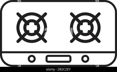 Stove icon template black color editable. Stove icon symbol Flat vector illustration for graphic and web design. Stock Vector