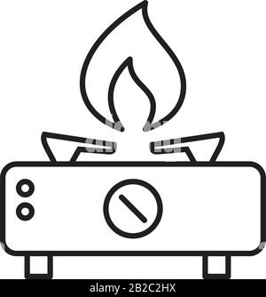Stove icon template black color editable. Stove icon symbol Flat vector illustration for graphic and web design. Stock Vector