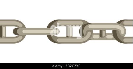 Seamless pattern with old chain. Stock Vector