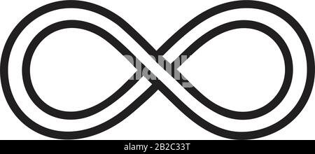 Infinity sign icon template black color editable. Infinity sign icon symbol Flat vector illustration for graphic and web design. Stock Vector