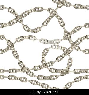 Seamless pattern with old chains. Stock Vector