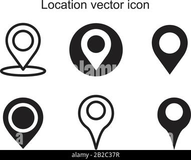 Location vector icon template black color editable. Location vector icon Infinity sign icon symbol Flat vector illustration for graphic and web design Stock Vector