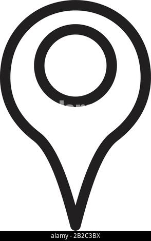 Location vector icon template black color editable. Location vector icon Infinity sign icon symbol Flat vector illustration for graphic and web design Stock Vector