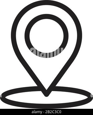 Location vector icon template black color editable. Location vector icon Infinity sign icon symbol Flat vector illustration for graphic and web design Stock Vector
