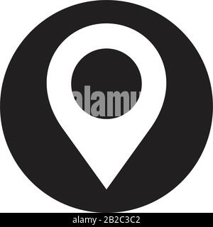 Location vector icon template black color editable. Location vector icon Infinity sign icon symbol Flat vector illustration for graphic and web design Stock Vector