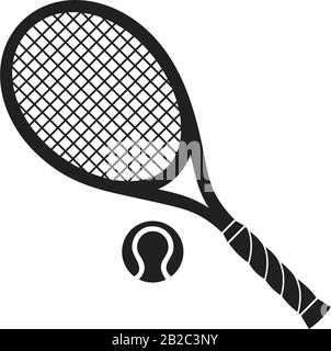 Tennis racket with ball sign icon template black color editable. Tennis racket with ball sign icon Infinity sign icon symbol Flat vector illustration Stock Vector