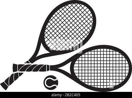 Tennis racket with ball sign icon template black color editable. Tennis racket with ball sign icon Infinity sign icon symbol Flat vector illustration Stock Vector